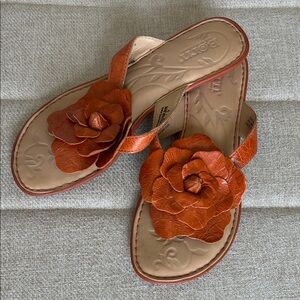 Born Women's Orange Floral Sandals